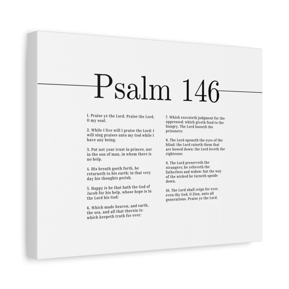Scripture Canvas The Lord Loveth The Righteous Psalm 146 Christian Wall Art